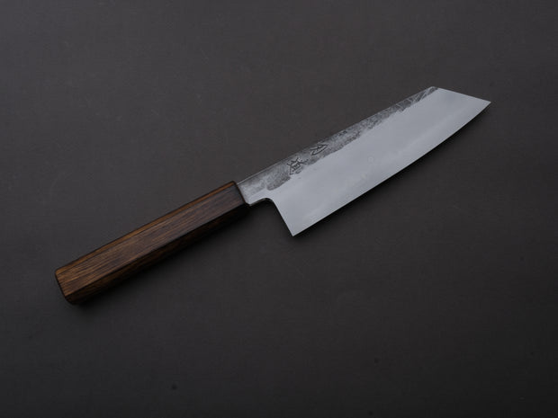 HADO - Kirisame - White #1 Stainless Clad - Nashiji - Bunka - 180mm - Scorched Oak Handle