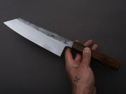 HADO - Kirisame - White #1 Stainless Clad - Nashiji - Bunka - 180mm - Scorched Oak Handle