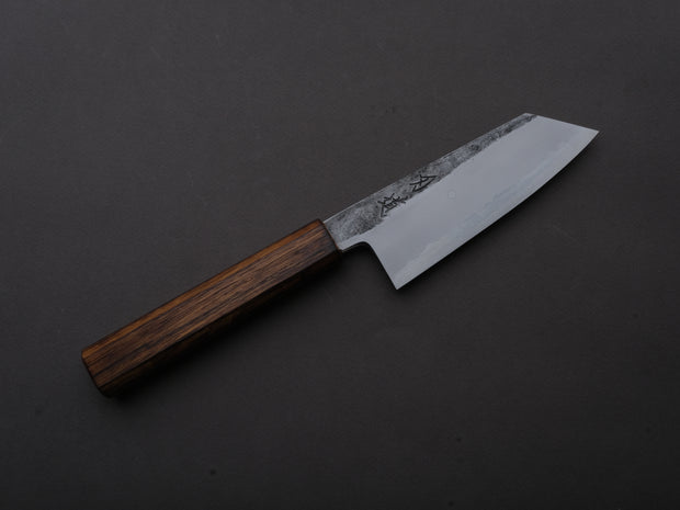 HADO - Kirisame - White #1 Stainless Clad - Nashiji - Ko Bunka - 135mm - Scorched Oak Handle