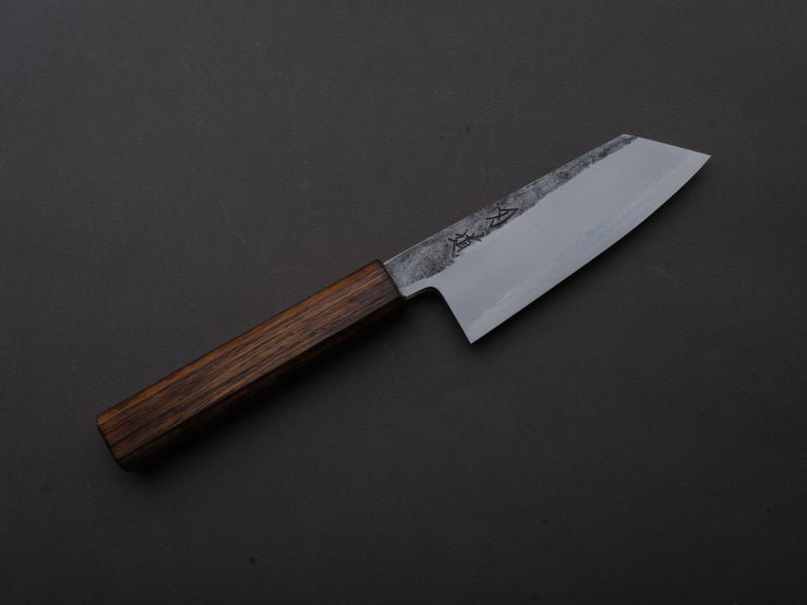 HADO - Kirisame - White #1 Stainless Clad - Nashiji - Ko Bunka - 135mm - Scorched Oak Handle