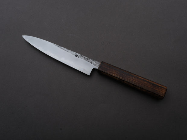 HADO - Kirisame - White #1 Stainless Clad - Nashiji - Petty - 150mm - Scorched Oak Handle