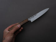 HADO - Kirisame - White #1 Stainless Clad - Nashiji - Petty - 150mm - Scorched Oak Handle