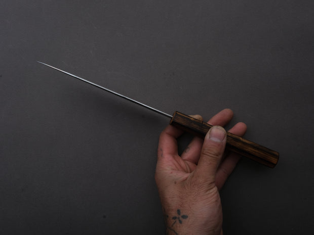 HADO - Kirisame - White #1 Stainless Clad - Nashiji - Petty - 150mm - Scorched Oak Handle