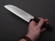 Yoshida Hamono - ZDP189 - Damascus - Santoku - 180mm - Rosewood Handle