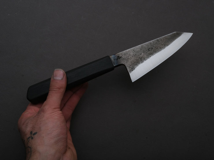 Soma - ApexUltra - Monosteel - Kurouchi - 120mm - Honesuki - Charred Oak Handle