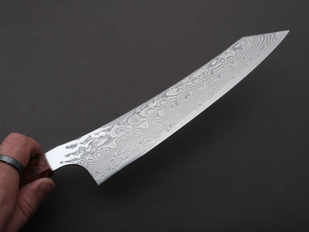 Ryusen - GURENHIRYU KAI  - SPG STRIX - Nickel Damascus - Kiritsuke Gyuto - 240mm - Poplar Handle