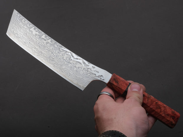 Ryusen - GURENHIRYU KAI  - SPG STRIX - Nickel Damascus - Nakiri - 155mm - Poplar Handle