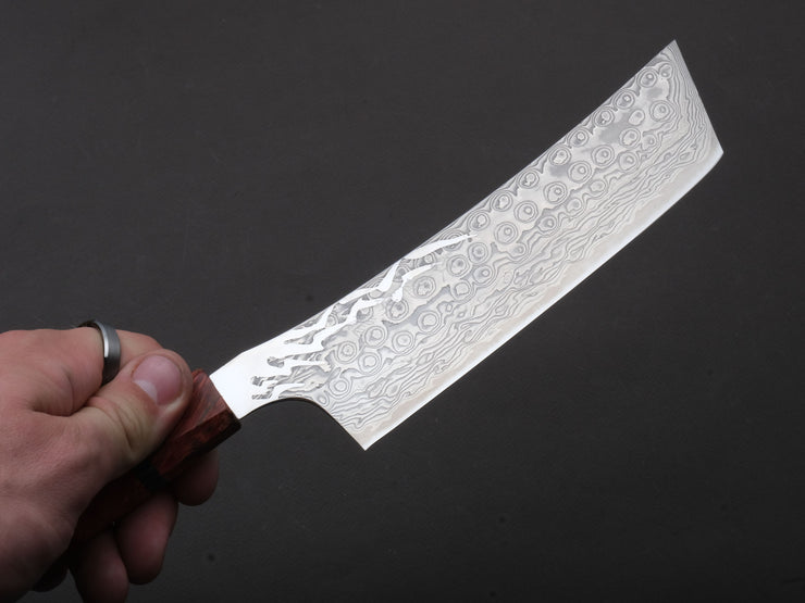 Ryusen - GURENHIRYU KAI  - SPG STRIX - Nickel Damascus - Nakiri - 155mm - Poplar Handle