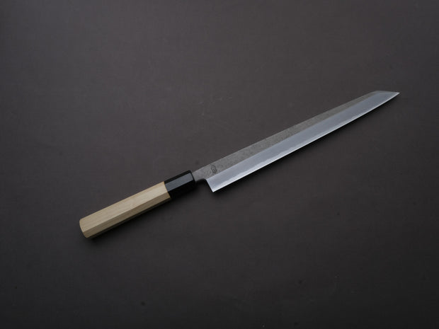 Sakai Kikumori - KIKUZUKI RIN - White #2 - Nashiji - Kiritsuke Yanagiba - 270mm - Magnolia Wood Handle