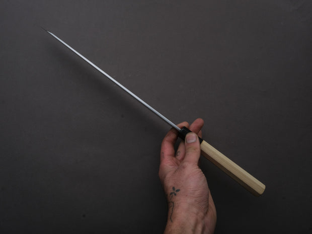 Sakai Kikumori - KIKUZUKI RIN - White #2 - Nashiji - Kiritsuke Yanagiba - 270mm - Magnolia Wood Handle