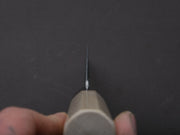 Sakai Kikumori - KIKUZUKI RIN - White #2 - Nashiji - Kiritsuke Santoku - 180mm - Magnolia Wood Handle