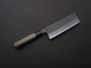 Sakai Kikumori - KIKUZUKI RIN - White #2 - Nashiji - Nakiri - 180mm - Magnolia Wood Handle