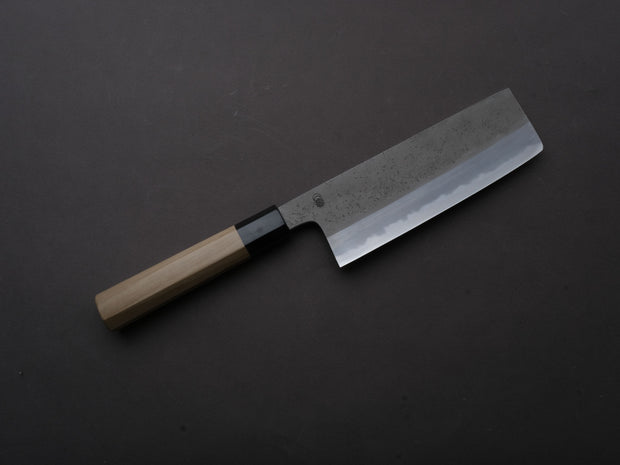 Sakai Kikumori - KIKUZUKI RIN - White #2 - Nashiji - Nakiri - 180mm - Magnolia Wood Handle