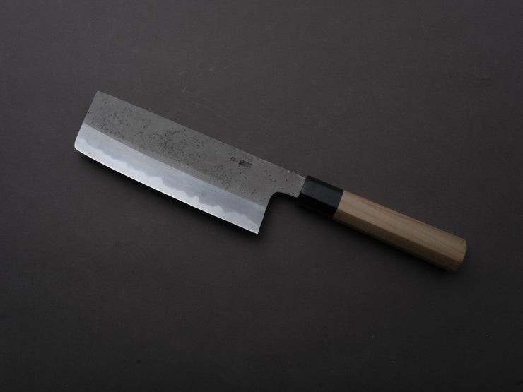 Sakai Kikumori - KIKUZUKI RIN - White #2 - Nashiji - Nakiri - 180mm - Magnolia Wood Handle