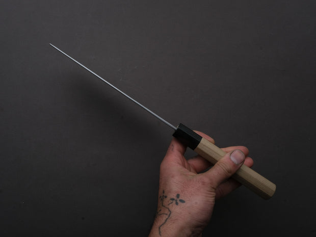 Sakai Kikumori - KIKUZUKI RIN - White #2 - Nashiji - Nakiri - 180mm - Magnolia Wood Handle