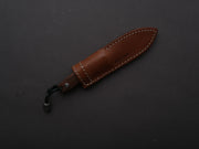 lionSTEEL - Fixed Blade - M1 - M390 - 75mm - Santos Handle - Leather Sheath