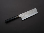 Sakai Kikumori - MINAMO - ATS34 - Damascus - Nakiri - 180mm - Ebony Handle