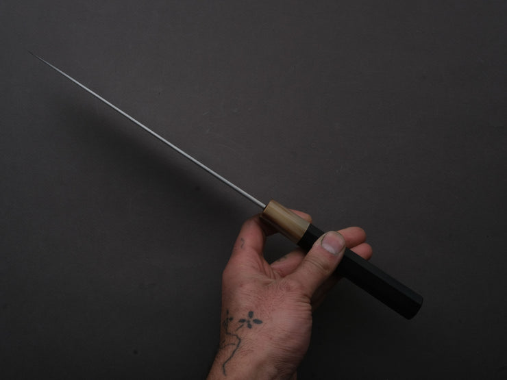 Sakai Kikumori - MINAMO - ATS34 - Damascus - Gyuto - 210mm - Ebony Handle