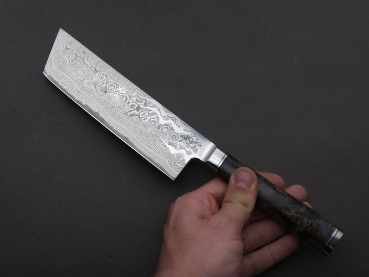 Ryusen - OUKOKURYU MT - SG2 - Damascus - Nakiri - 155mm - Poplar Hybrid Handle