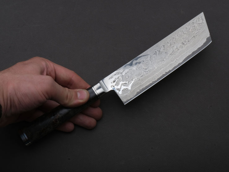 Ryusen - OUKOKURYU MT - SG2 - Damascus - Nakiri - 155mm - Poplar Hybrid Handle
