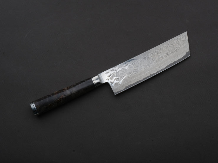 Ryusen - OUKOKURYU MT - SG2 - Damascus - Nakiri - 155mm - Poplar Hybrid Handle