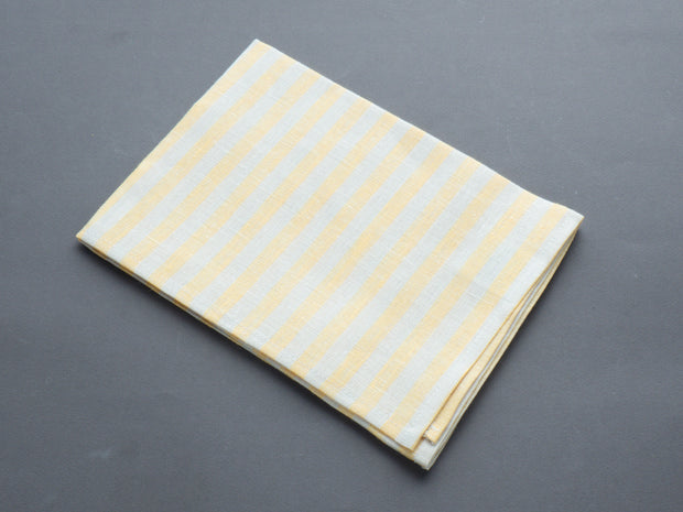 Fog Linen - Linen Kitchen Cloth - "Henry" Yellow + Tan Stripe