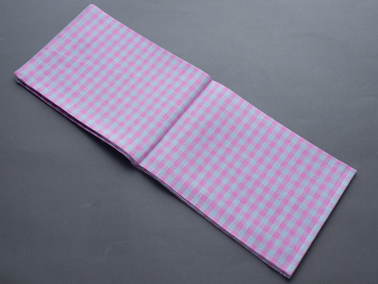 Fog Linen - Linen Kitchen Cloth - "Colette" Pink + Grey Check