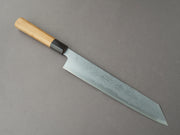 Sakai Kikumori - Kikuzuki Uzu - Blue #1 Damascus - 270mm Kiritsuke Gyuto - Ho Wood Handle