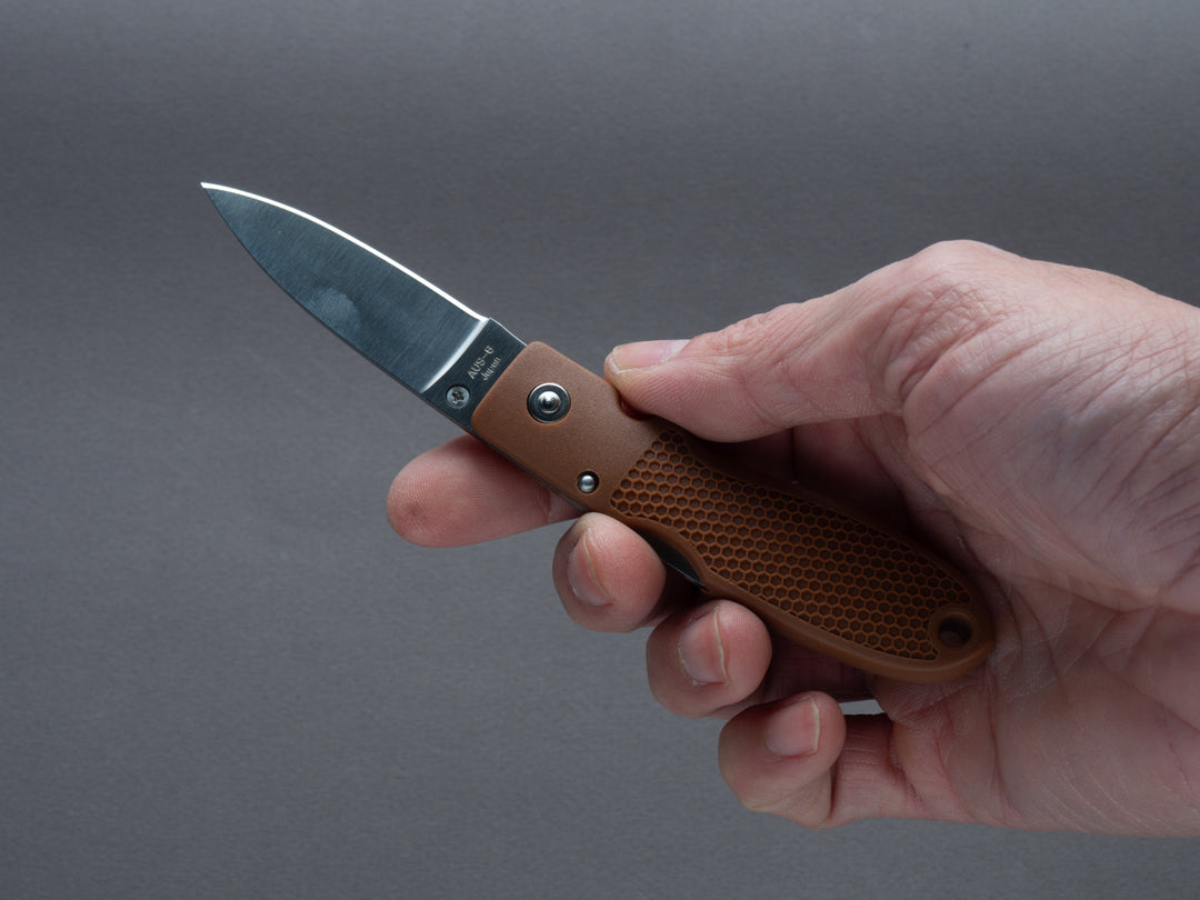 Moki - Folding - Coupe - Lock back - AUS-8 - 54mm - Cocao Brown