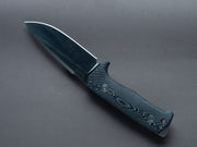 lionSTEEL - Fixed Blade - T5 - Niolox - 125mm - Black Micarta Handle - Leather Sheath