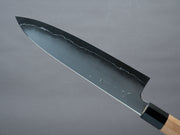 Hitohira - Kikuchiyo x Izo - Silver #3 - 210mm Gyuto - Yakusugi Cedar Handle (black horn ferrule)