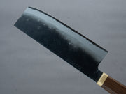 Blenheim Forge - Stainless Clad Blue Super - 165mm Nakiri - Fumed-Oak Handle