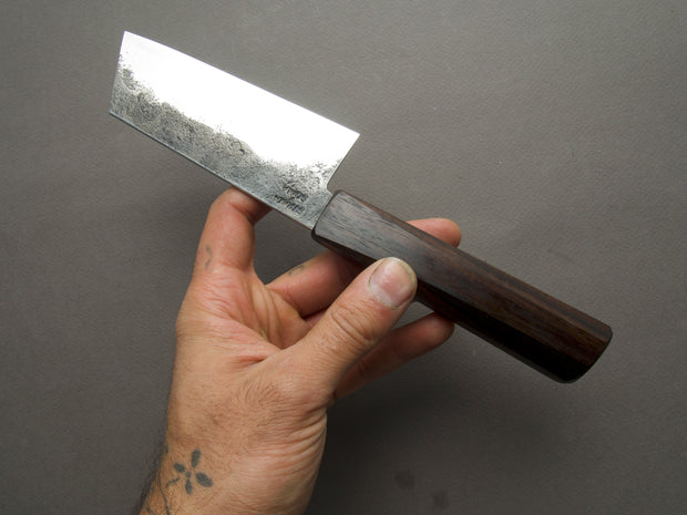 Soma - 80CRV2 Carbon - Kurouchi - Petty Nakiri - Walnut Handle