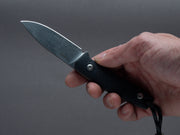 lionSTEEL - Fixed Blade - M1 - M390 - 75mm - Black G10 Handle - Leather Sheath