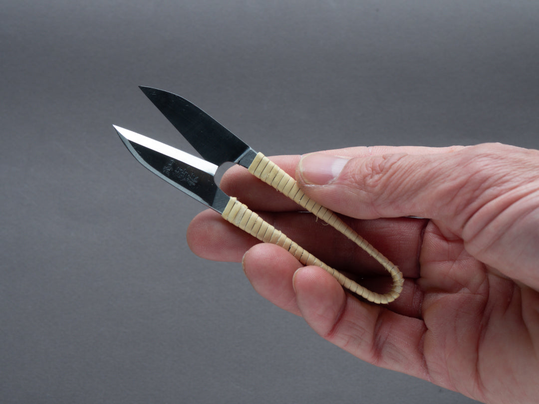 Morihei - Kisaku Nigiri - 105mm Thread Shears - Rattan Handle