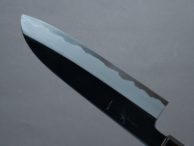 Hitohira - Kikuchiyo x Kyuzo - Blue #2 - Kurouchi - Santoku 180mm - Cherry Handle