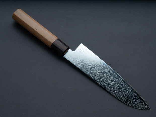 Hitohira - HG - Damascus - Santoku - 185mm - Cherry Wood Handle