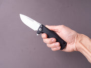 lionSTEEL - SOLID Folding Knife - SR11 - Sleipner - 90mm - Black Aluminum