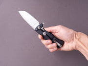 lionSTEEL - SOLID Folding Knife - SR11 - Sleipner - 90mm - Black Aluminum