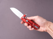 lionSTEEL - SOLID Folding Knife - SR11 - Sleipner - 90mm - Red Aluminum
