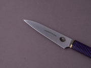 Florentine Kitchen Knives - Kedma - Paring - Stacked Black & Purple Handle