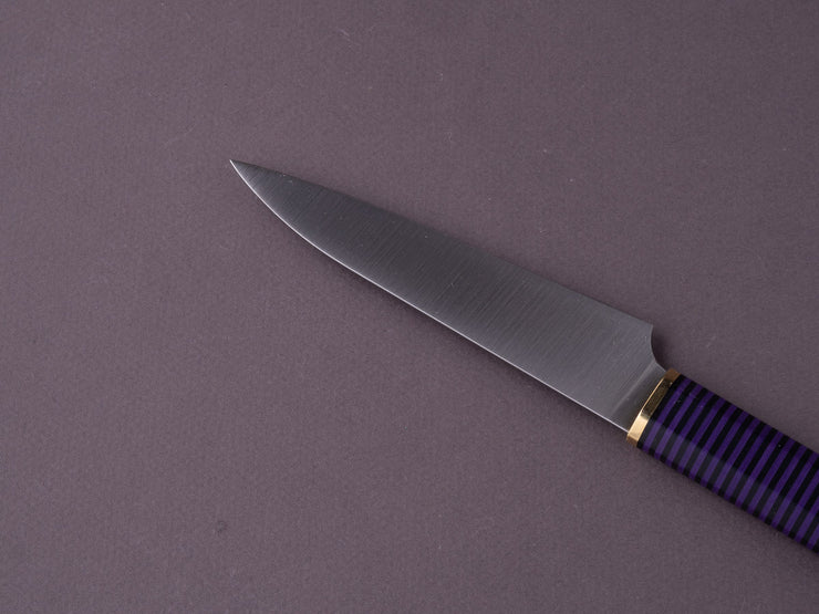 Florentine Kitchen Knives - Kedma - Paring - Stacked Black & Purple Handle