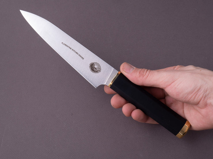 Florentine Kitchen Knives - Kedma - Petty/Utility - Stacked Black Handle