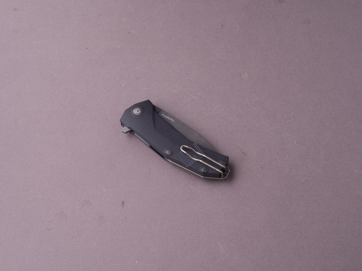lionSTEEL - Folding Knife - KUR - Sleipner - 85mm - Liner Lock - Black G10 - Stone Washed Black Mil Spec
