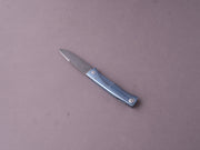 lionSTEEL - SOLID Folding Knife - Thrill - Slip Joint - Chad Nichols Scramble Damascus - 75mm - Blue Titanium - H. WAYL Clip