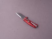 lionSTEEL - SOLID Folding Knife - SR22 - Sleipner - 75mm - Frame Lock - Red Aluminum - Pocket Clip