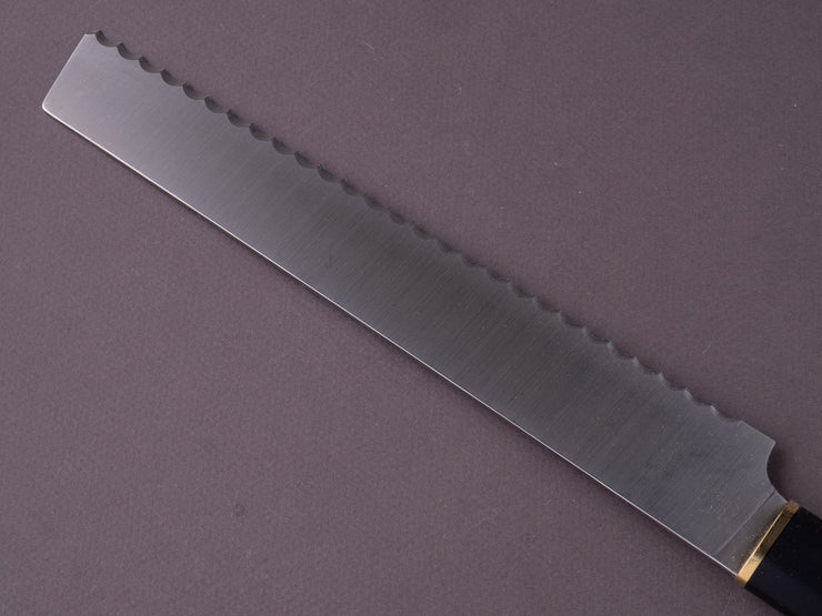 Florentine Kitchen Knives - Kedma - Bread Knife/Pankiri - Stacked Black Handle