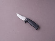 lionSTEEL - SOLID Folding Knife - SR22 - Sleipner - 75mm - Frame Lock - Black Aluminum
