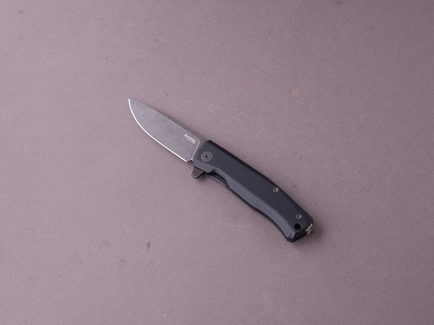 lionSTEEL - Folding Knife - Frame Lock - MYTO - M390 - 85mm  - Black Aluminum - Black Mil Spec