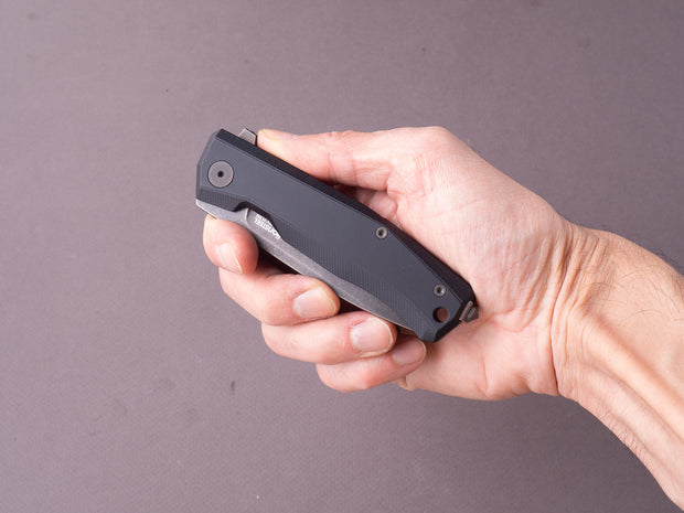 lionSTEEL - Folding Knife - Frame Lock - MYTO - M390 - 85mm  - Black Aluminum - Black Mil Spec